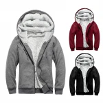 Wholesale Plus Winter Fleece Zipper Men Hoodies High Quality Custom Crew Neck Mens Hoodies Sweatshirts