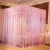 Wholesale Princess Stainless steel Frame rectangular Palace Curtain Lace King Size Bed Mosquito Net