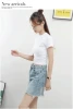 Wholesale soft blank fashion customizable short stretch breathable slim fit womens T-shirts