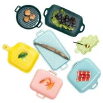 Wholesale stocked classic cake, cheese serving non-stick rectangular ceramic baking pan dishes