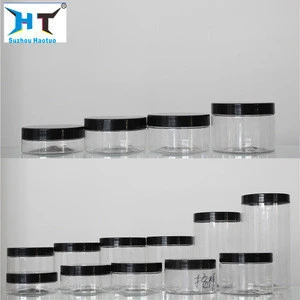Widespread use round 100g,180g,200g,250g,300g PET plastic jars food grade