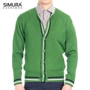 Winter Season Sweater Boys 100% Cotton High Quality 3 Ply Yarn Garments Knitted Formal Use Sweater Men