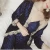 Import Womens luxury solid color Sleepwear 3 Pieces Velvet Lace Trim Pajama Sets PA0031 from China