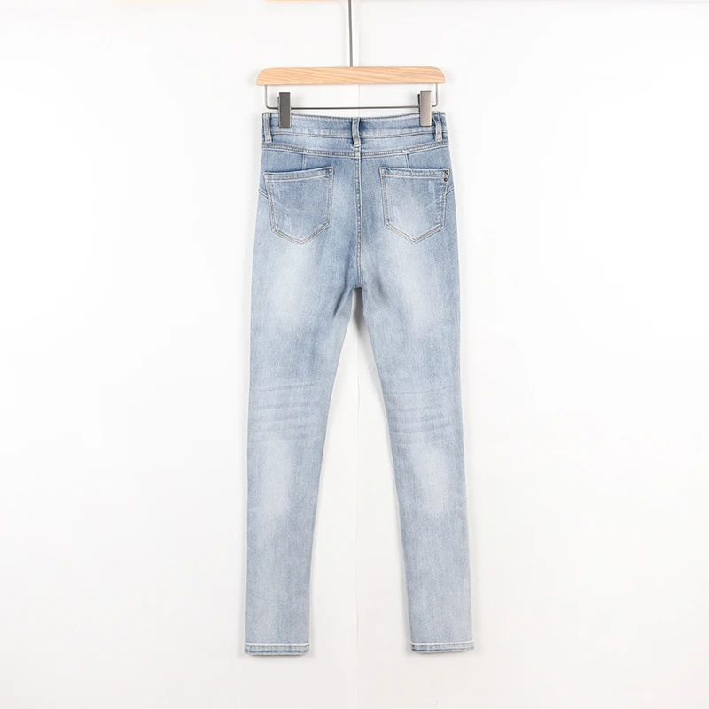 Women&#x27;s high waist jeans show thin women&#x27;s new tight pencil legged casual pants
