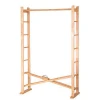 Wooden rail clothes rack 2 IN 1 garment rack cloth hanger stand