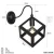 Import Wrought Iron Wall Lamp Glass Cage Lampshade Black Indoor Lighting E27 LED Wall Light from China
