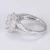 Import Wuzhou Redoors 585 white gold Crystal clear moissanite diamond ring 7*9mm oval shape dazzling main stone ring from China