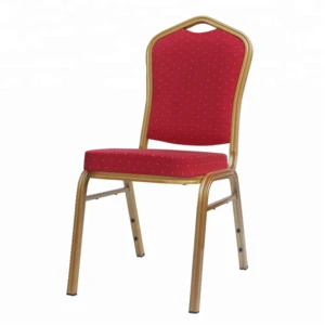 YC-ZL189 Aluminum red fabric hotel event cheap used stacking chairs