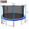 Yijian outdoor 16FT jumping bed for sale large garden trampoline