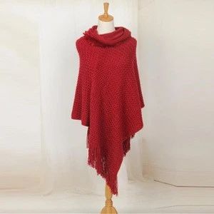 zm52458a china supplier women man knitted poncho shawl