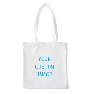wholesale custom logo print shopping bag canvas tote bag
