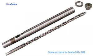 Screw and barrel for Borche injection molding machine