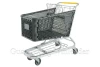 YLD-PT180-1FB Plastic Shopping Cart，Shopping Cart，Shopping Trolley Manufacturer﻿