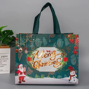 Laminated Christmas Non Woven Bag,  Shopping Bag