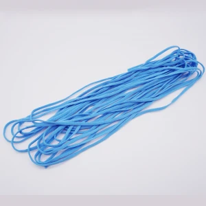 elastic white black rubber band flat ear loop polyester spandex elastic cord