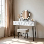 Dressing Table with LED Mirror & Stool / DT056