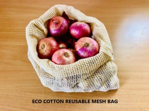 Cotton Mesh Bag made with 100% organic and OCS