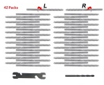 42 Packs Lag Screws Left & Right For 1/8 Inch Cable Railing  Stainless Steel T316 Stair Deck Railing Wood Post Balusters