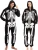 Unisex Skeleton jumpsuit Pajama Plush Skeleton Jumpsuit at home halloween costumes