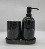 bubble glaze ceramic bathroom sets-soap dispenser/tumbler/tray