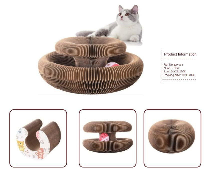 Buy Cat Scratching Boards Folding Magic Organ Cat Toy With Ball ...