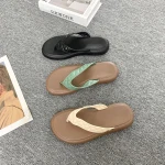 Flip-flops women fashion outside wear 2024 summer flip-flops Korean version of students simple non-slip clip-on beach s