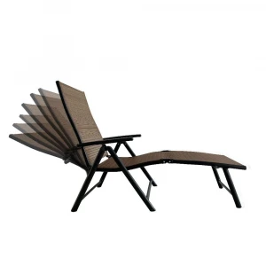7 Reclining Positions Aluminum Sun Lounger Folding Beach Chair