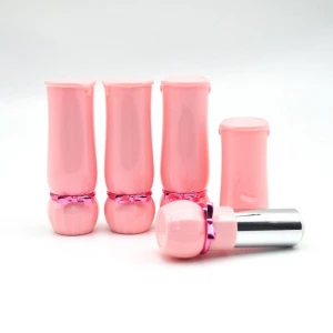 2021 New Style Empty Lipstick Tube Pink Round Lipgloss Bottle Small Capacity Lipstick Container
