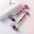 Import private label handheld amethyst crystal beauty roller jade roller facial massager from China