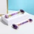 Import private label handheld amethyst crystal beauty roller jade roller facial massager from China