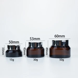 ODM high quality glass cosmetic and skincare glass containers glass jars and glass bottle