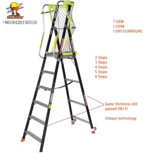 4 Steps Aluminum Ladder With Handle Tray