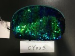 Green Color Ladies Shiny Sequins Handbag
