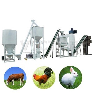 1-2t/h Factory Supplier Low Price Small Animal feed pellet production line Small chicken cattle poultry feed production plant