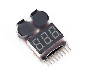 1-8S RC Lipo Battery Meter Checker with Low Voltage Buzzer Alarm Indicator Tester