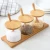Import 1 layer 3pcs spice condiment beautiful glass seasoning box with bamboo lid from China
