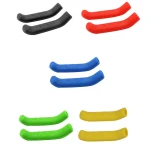 1 Pair Mountain Bike Handle Bar Grip Wrap Bicycle Brake Lever Non-slip Silicone Cover Protector Removable Handlebar Grip Cover