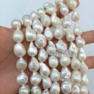 10-14mm White Baroque Freshwater Cultured Pearl Baroque Pearl Irregular Freshwater Loose Pearl Beads