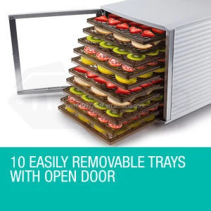 10 Removable Tray Food Dehydrator - Beef Jerky Commercial Dryer Fruit Preserve white color 800W