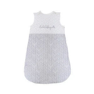 100% Cotton gray letter printing breathable baby sleeping bag