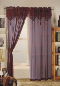 100% polyester fabric valance elegent cheap curtain made in china