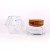 Import 100ml Clear Glass Cream Jar with Bamboo Lid for Hexagonal Jar from China