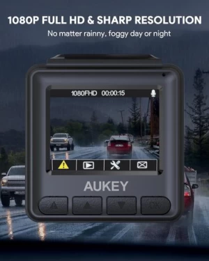 1080P FHD Aukey Dash Cam DRA5 Wide Angle Motion Detection Night Vision USB Car DVR Car Camera 1080p Car Dash Cam