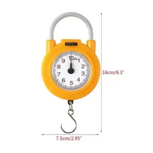 10kg Portable Mechanical Scale Hanging/Fish/Luggages/Kitchen Scale Hanging Hook Multi-Purpose Scale for Household