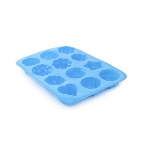 12 Holes With Flower Heart Shape Silicone Bakeware Mold For cake chocolate Jelly Pudding Dessert Molds