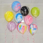 12 Inch wedding decoration colorful agate marble latex balloons