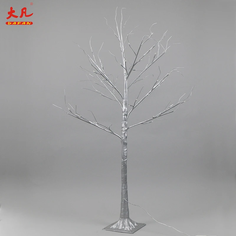 120cm outdoor indoor room decoration led silver twig birch trunk tree artificial branches Christmas light