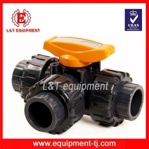 1/2&quot;to 2&quot; DN15-DN50 3 Way PVC Valve Ball