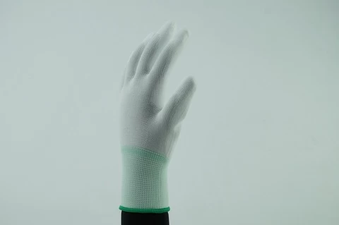 13 gauge PU coat Safety Work hand gloves of manufacture