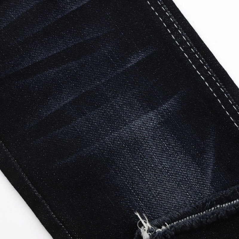13oz viscose polyester bonded woven twill grey indigo denim fabric